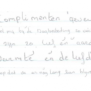 complimentenbrief cliënt 